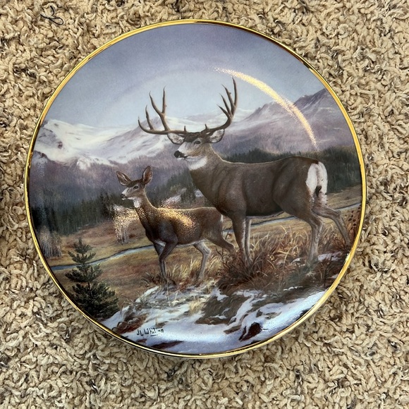 JL Whiting limited edition Franklin Mint- set of 6 collector plates. Deer - Picture 4 of 10
